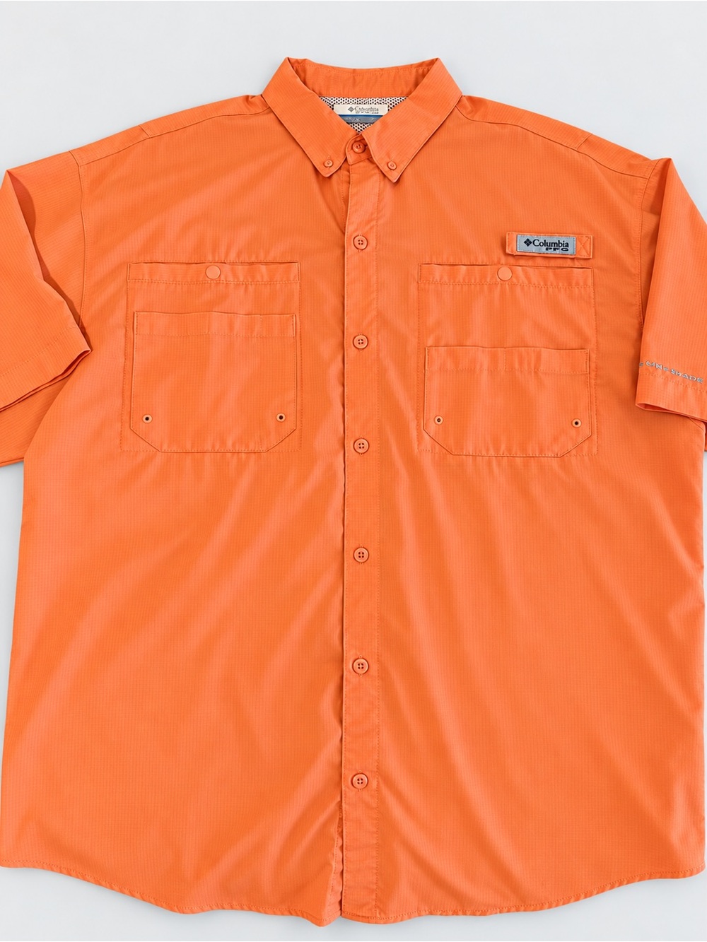 Columbia PFG Men's Short Sleeve Button-Down Shirt - Orange